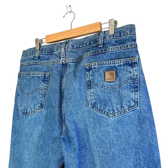Carhartt B18 Traditional Fit Tapered Denim Jeans Stonewash Medium Blue 40x30 - Picture 4 of 15